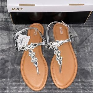 Silver Strap Sandals